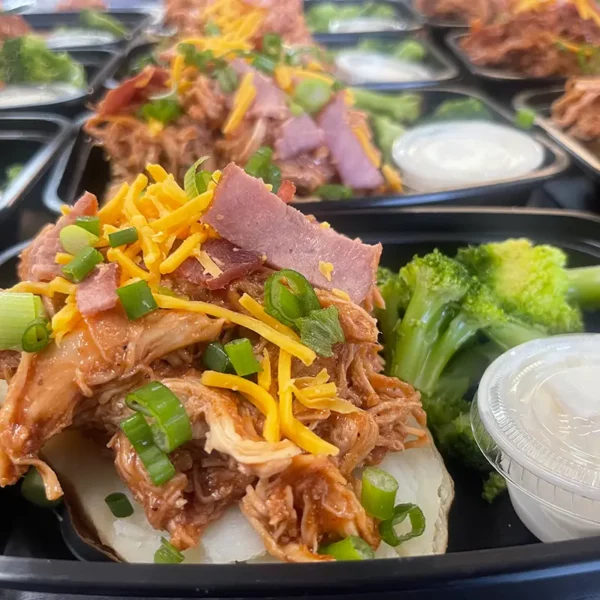 bbq stuffed baked potato